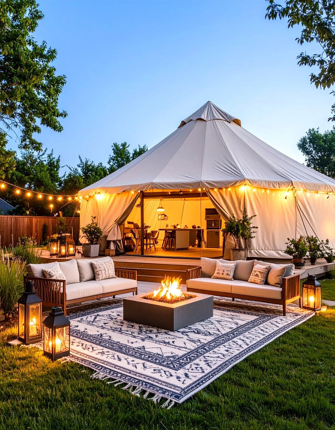 Glamping Inspired Backyard with Luxury Camping - 24 Backyard Ideas