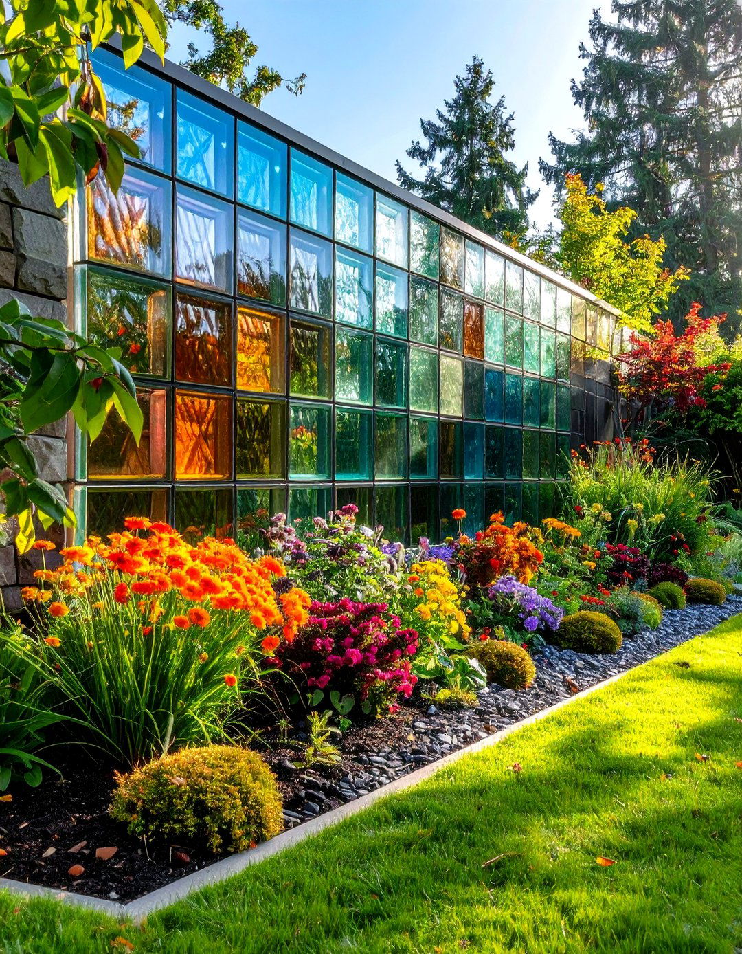 Glass Block Retaining Wall - 24 Inexpensive Retaining Wall Ideas