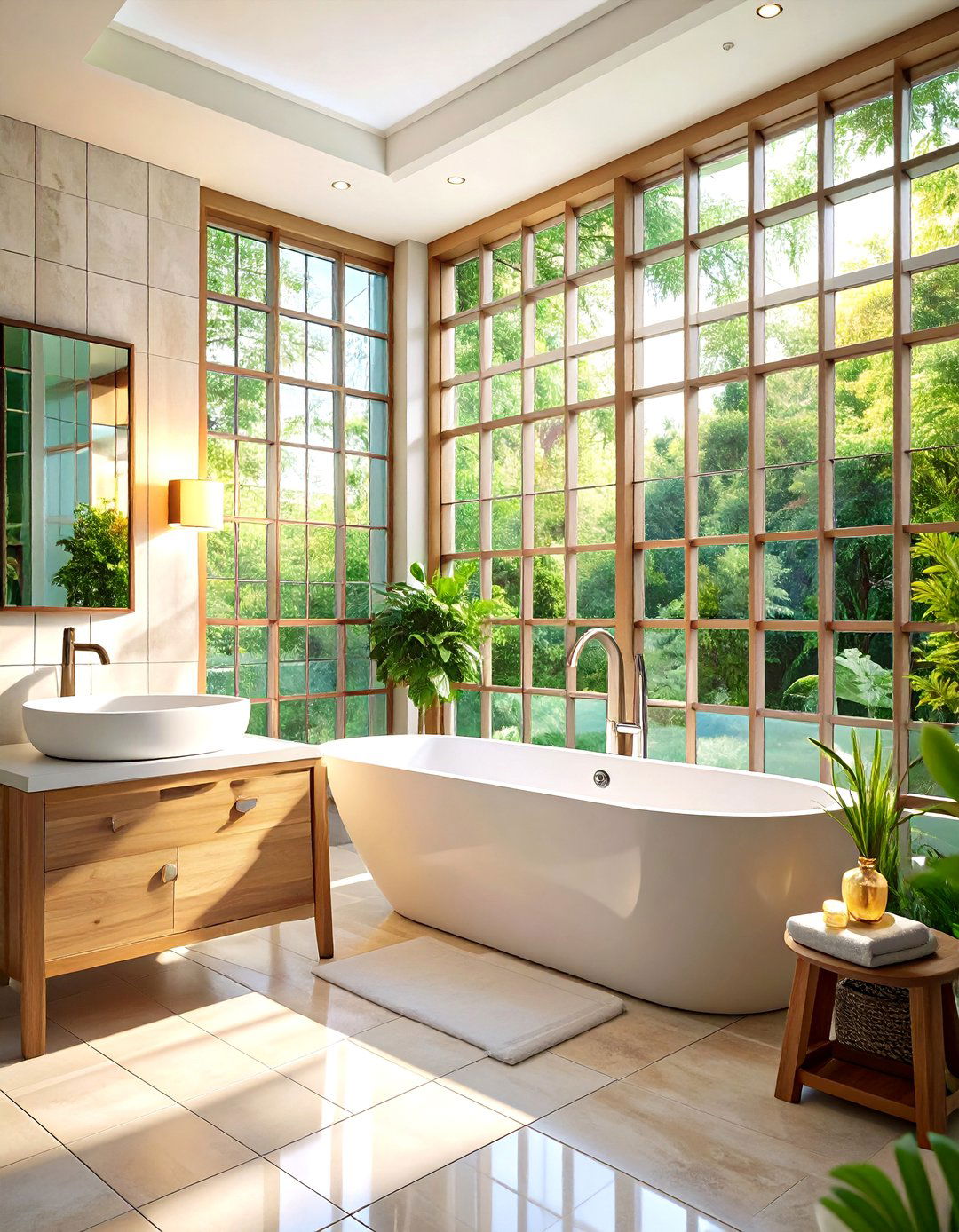 Glass Block Window Privacy Solutions - 24 Art Deco Interior Design Ideas