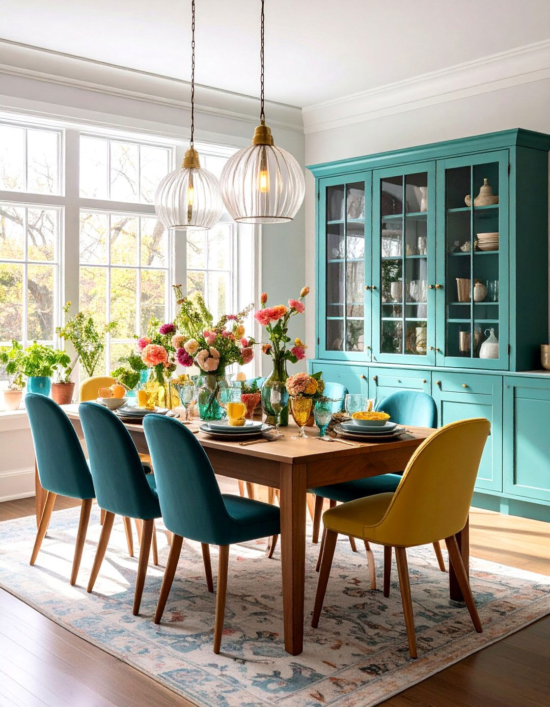Glass Cabinet Door Storage Solutions - 24 cottage dining room ideas