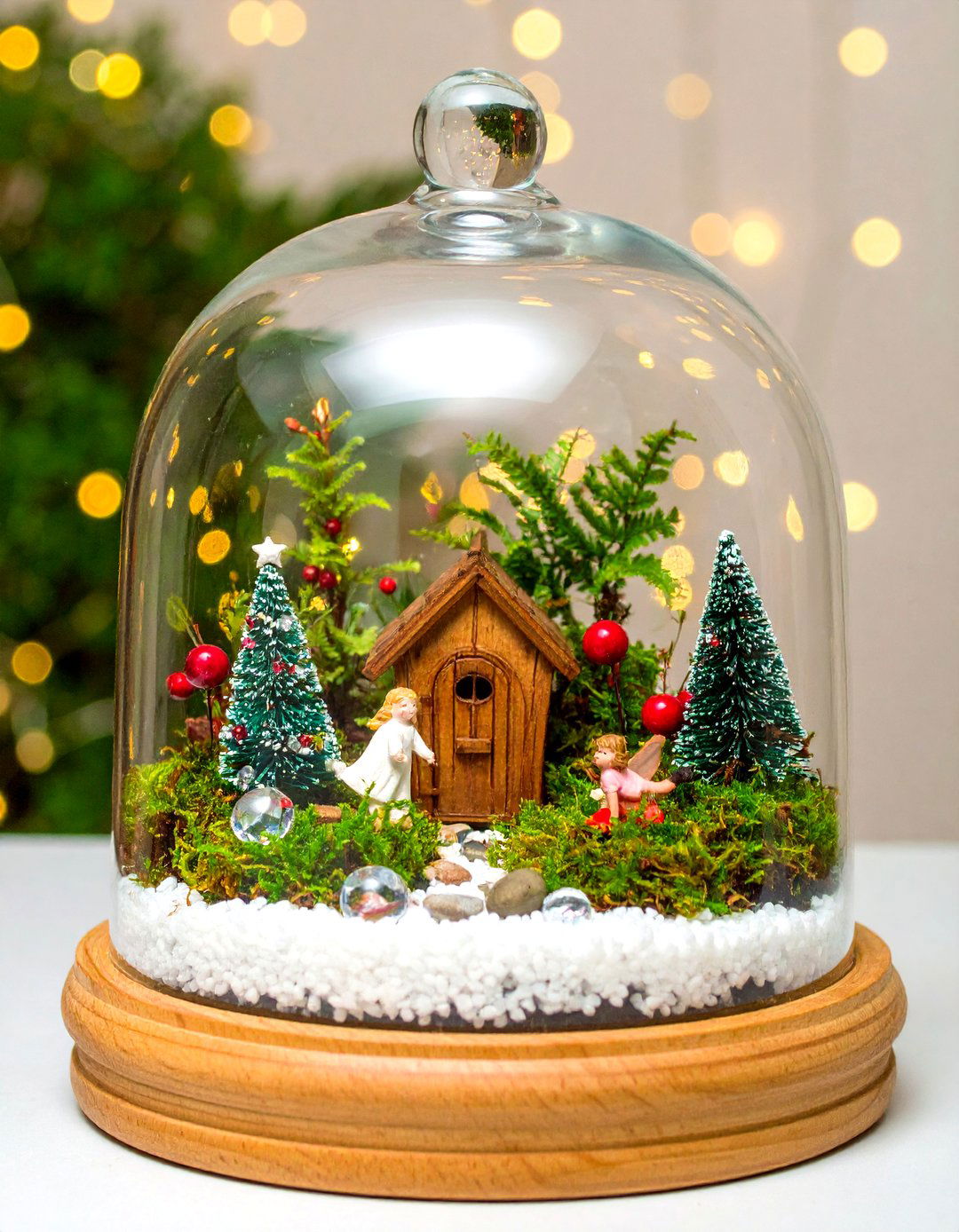 Glass Cloche Fairy Garden - 24 Fairy Garden Container Ideas