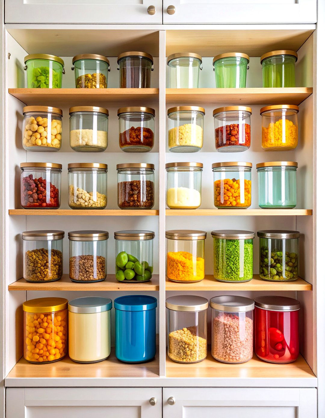 Glass Container Kitchen Cabinet Uniformity System - 24 Kitchen Cabinet Organization Ideas