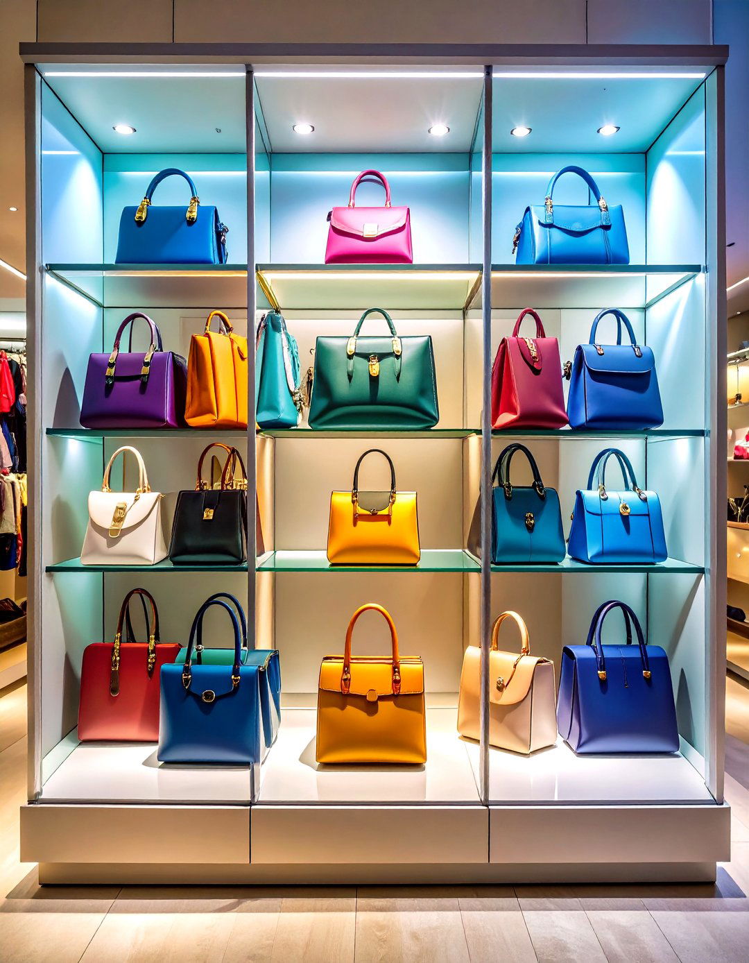Glass Display Case with Museum Quality Protection - 24 Purse Storage Ideas
