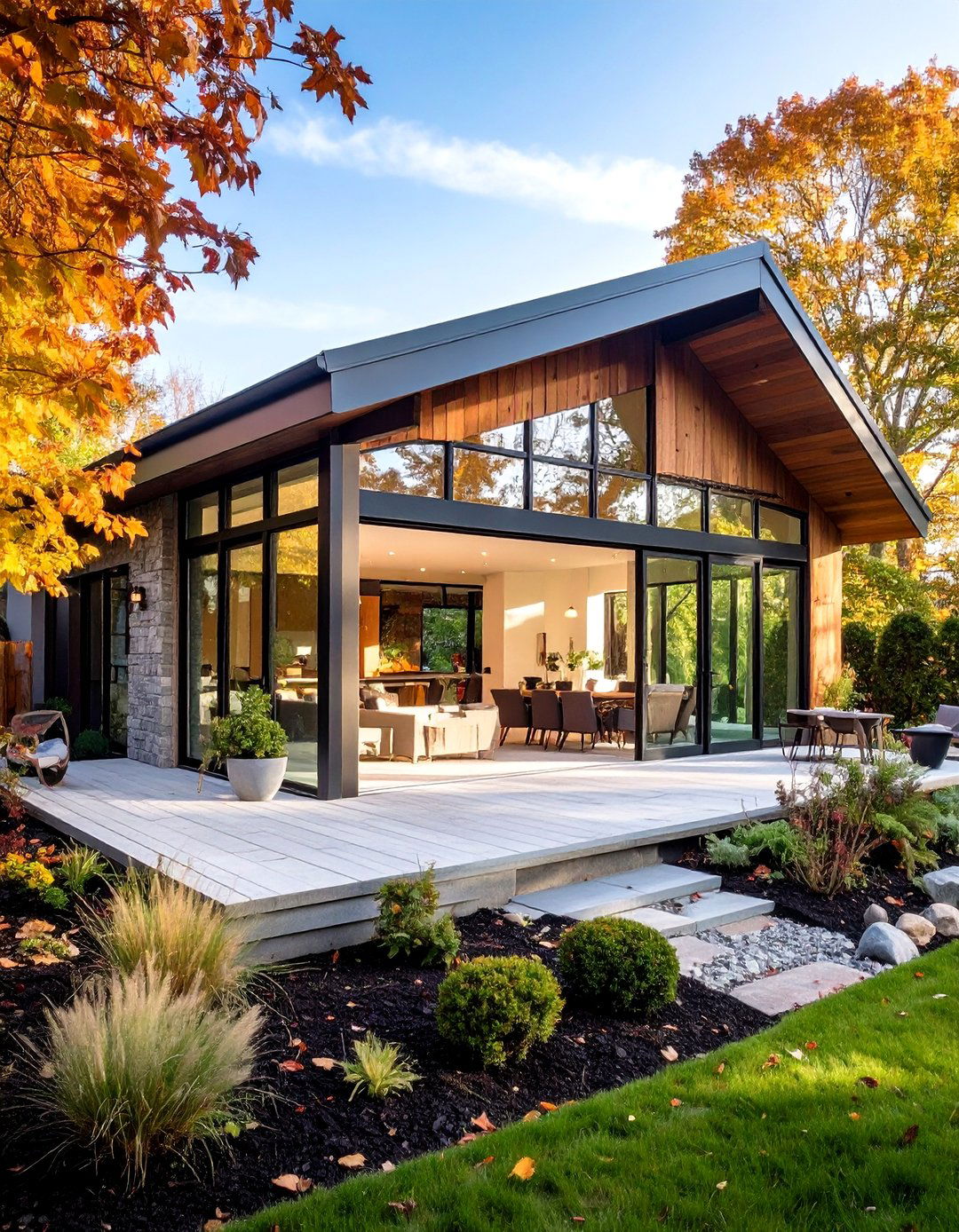 Glass Door Outdoor Integration Features - 24 Barndominium Exterior Ideas