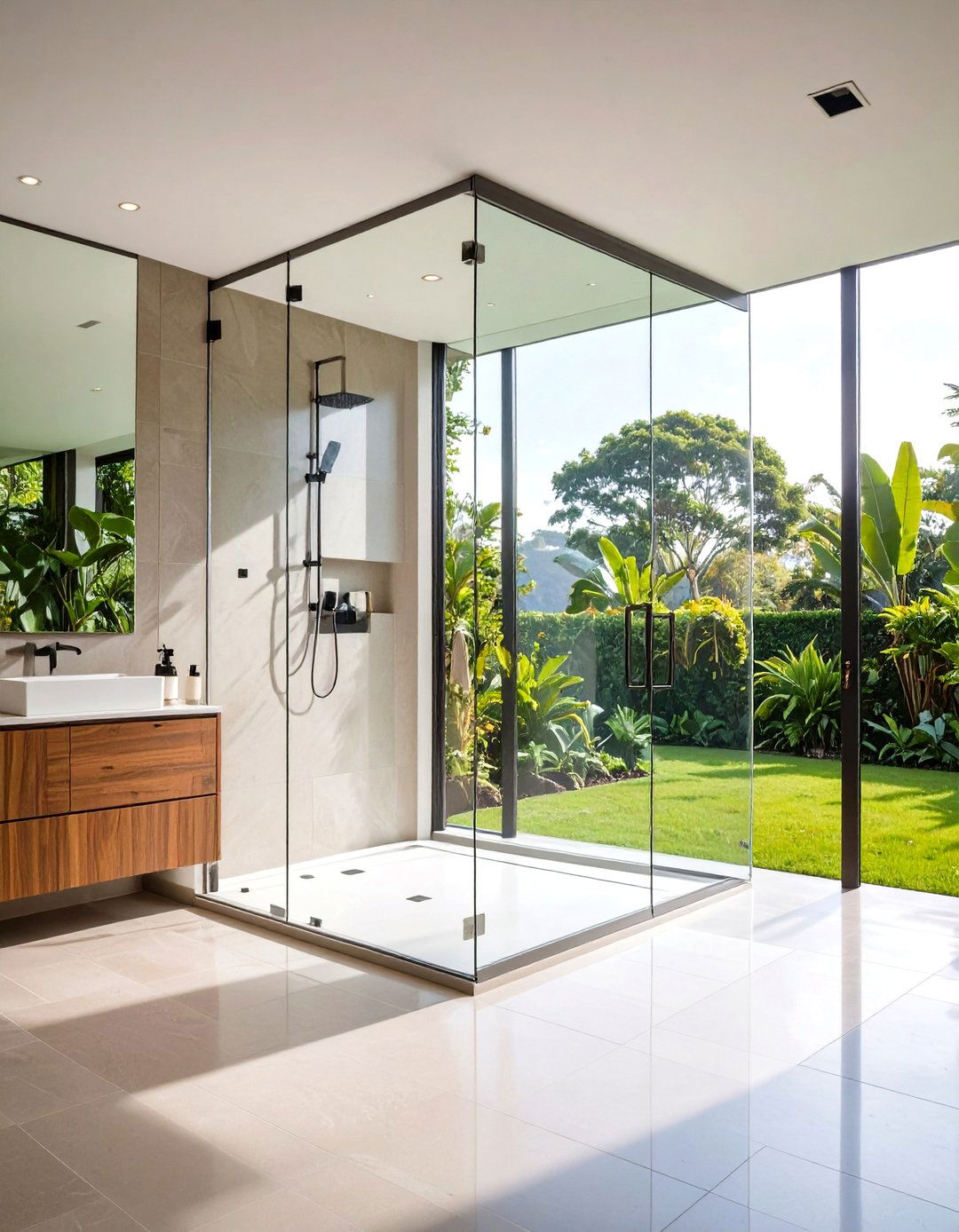 Glass Door Transparency - 24 Small Master Bathroom Ideas