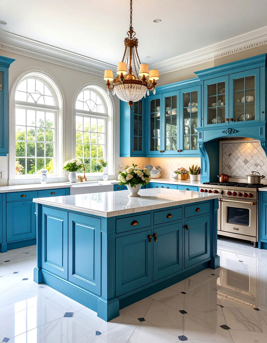 Glass Front Cabinet Display - 24 Victorian Kitchen Ideas