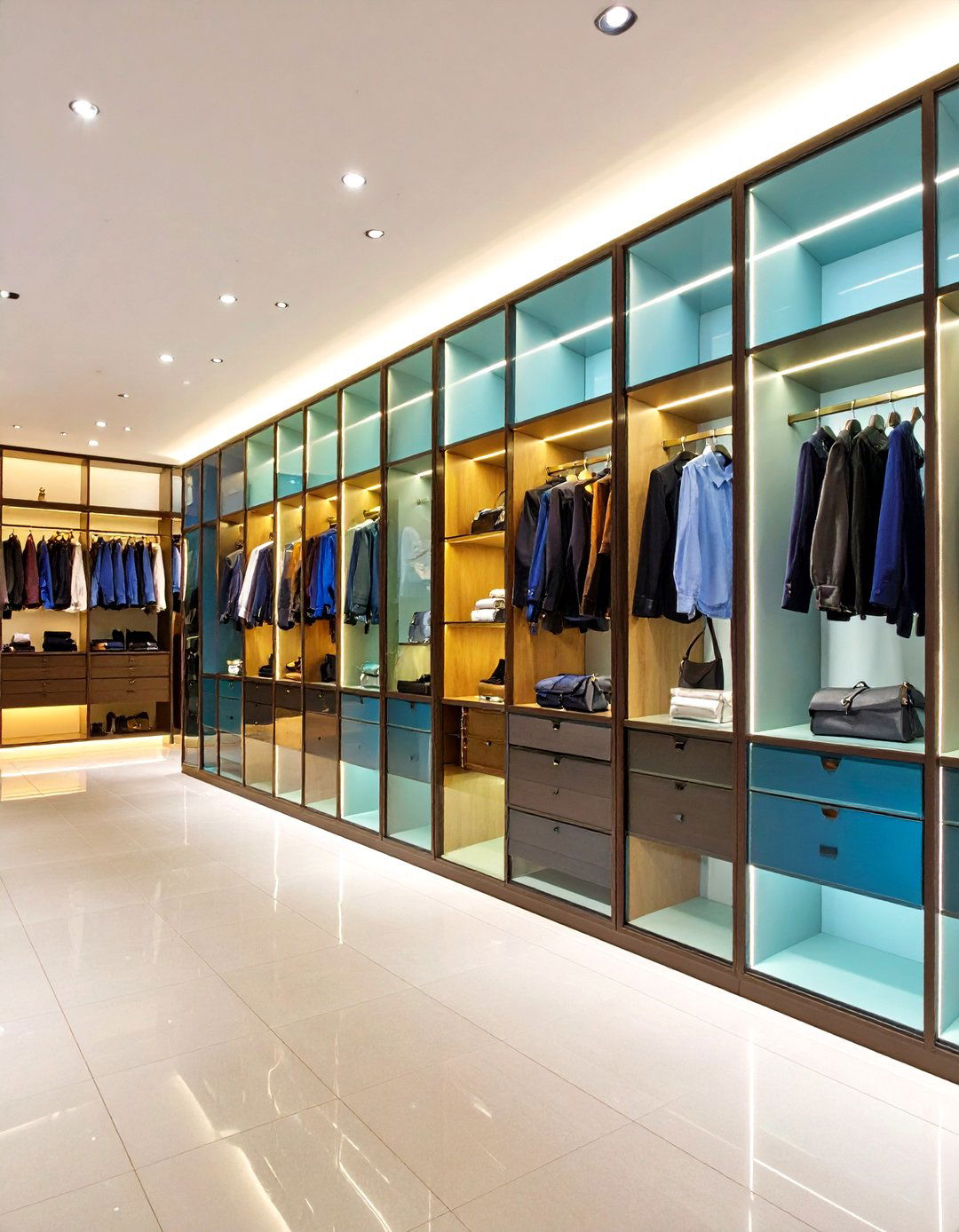 Glass Front Cabinet Displays - 24 Small Dressing Room Ideas
