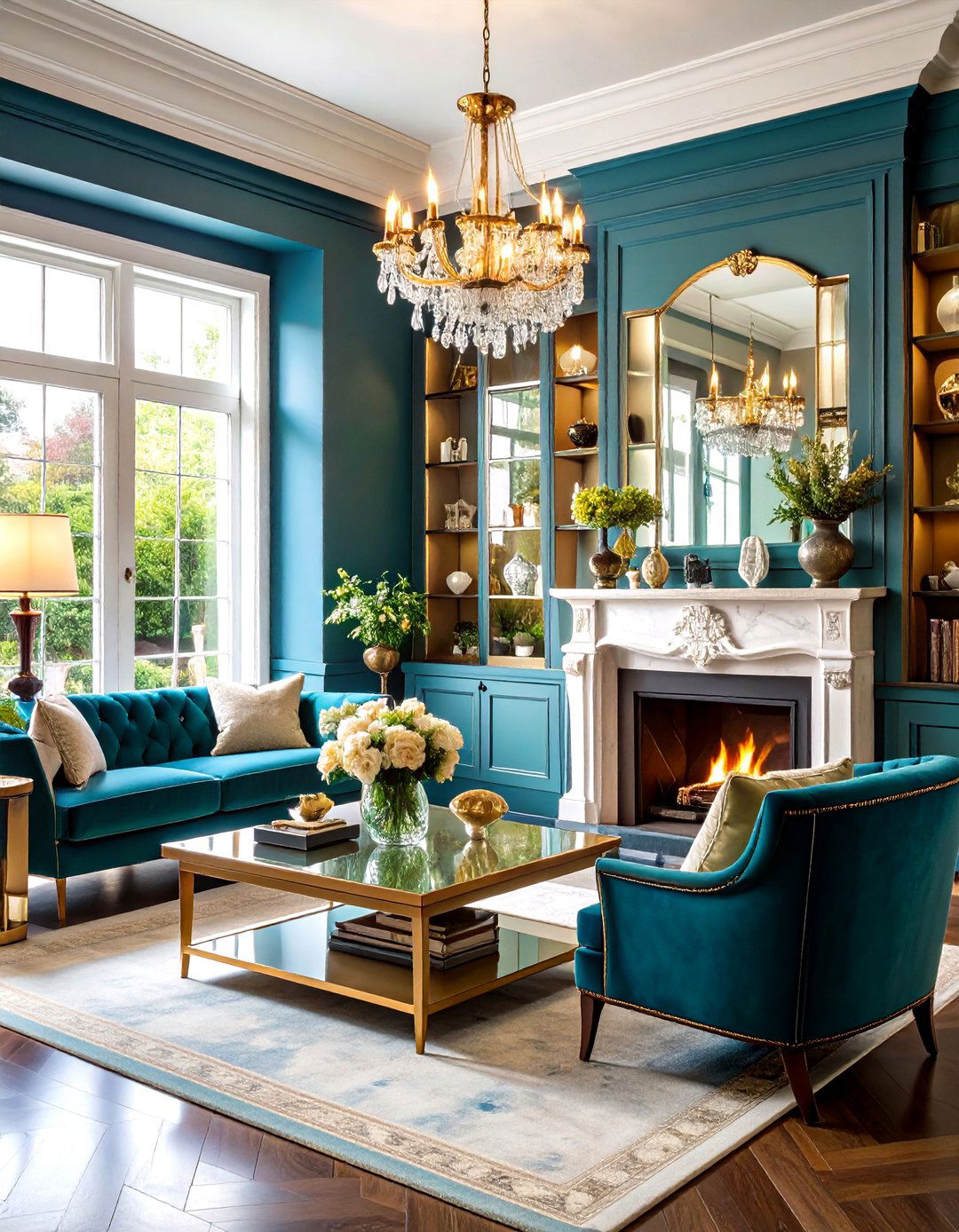 Glass Front Display Cabinets - 24 Fireplace Built-in Ideas