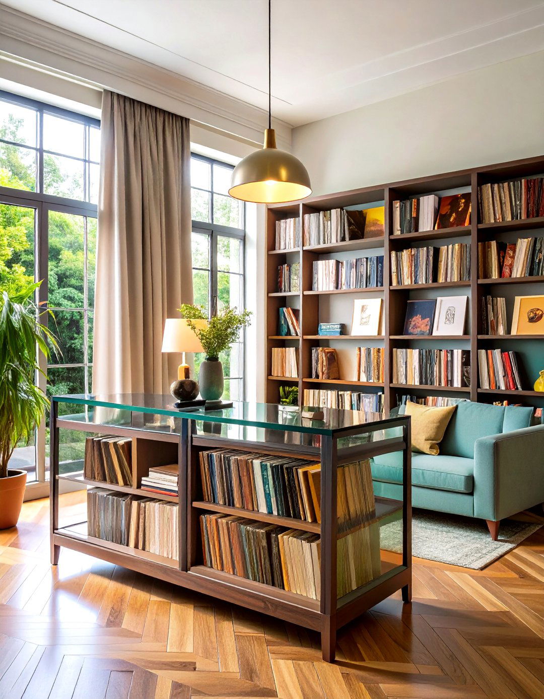 Glass Front Display Cabinets - 24 Vinyl Record Storage Ideas