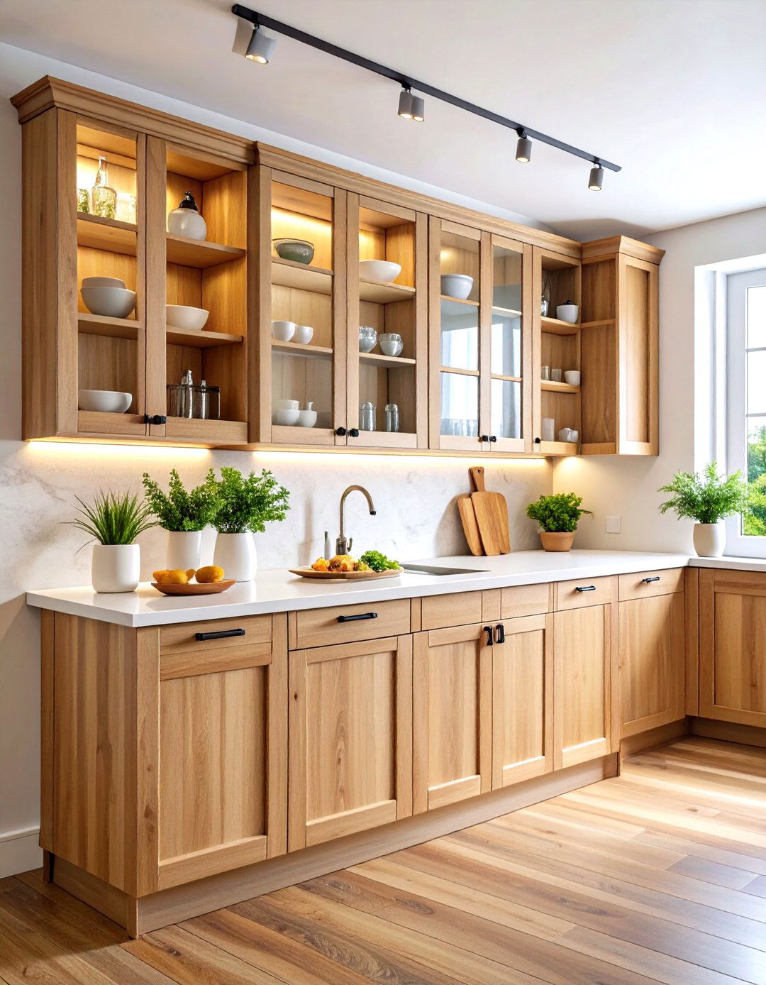 Glass Front Display Kitchen Doors - 24 Kitchen Door Design Ideas