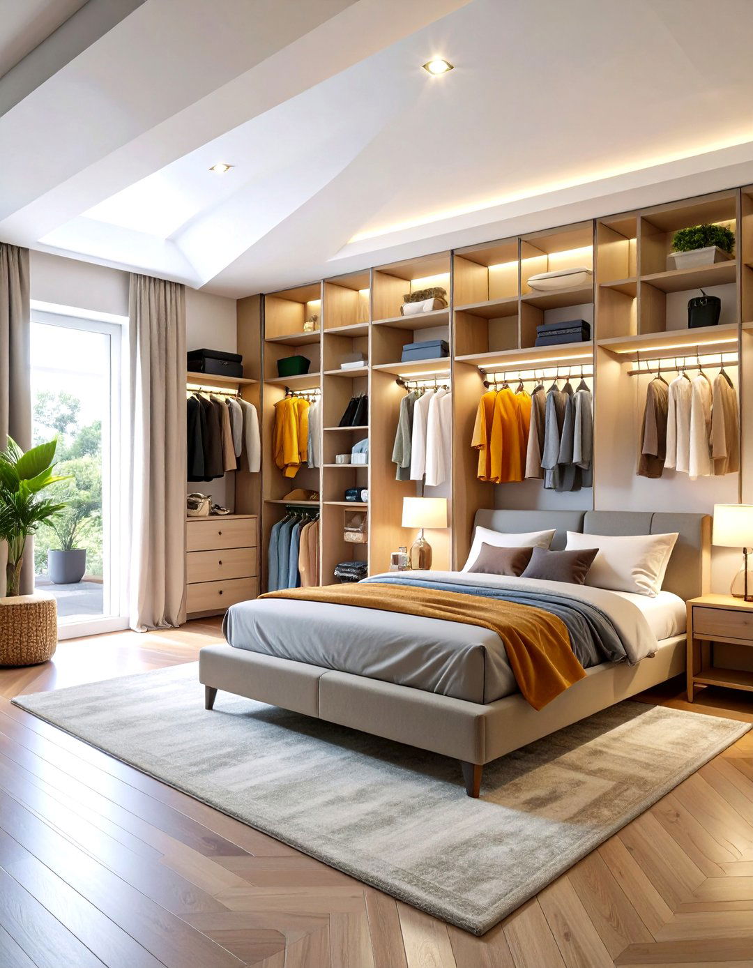 Glass Front Display Storage - 24 Sloped Ceiling Closet Ideas