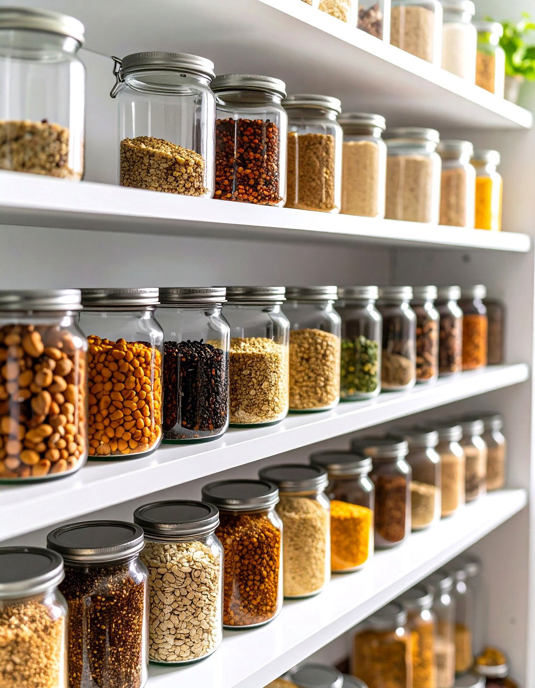 Glass Jar Pantry Storage - 24 Seed Storage Ideas