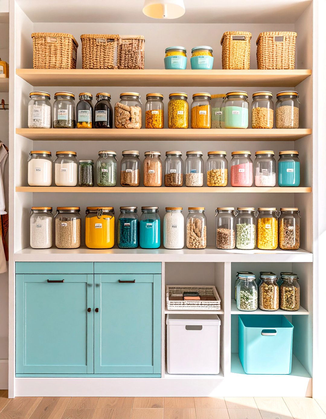 Glass Jar Storage Display System - 24 Laundry Detergent Storage Ideas