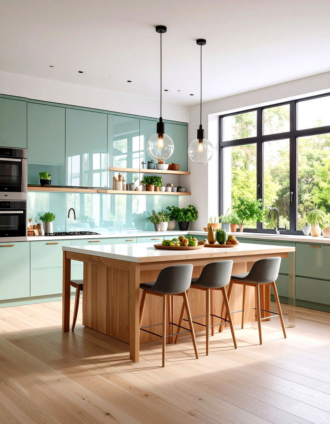 Glass Kitchen Backsplashes - 24 Scandinavian Kitchen Ideas