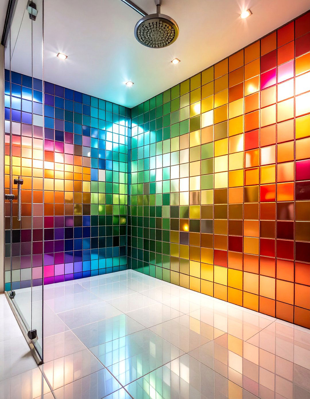 Glass Mosaic Tile Patterns - 24 Shower Wall Ideas
