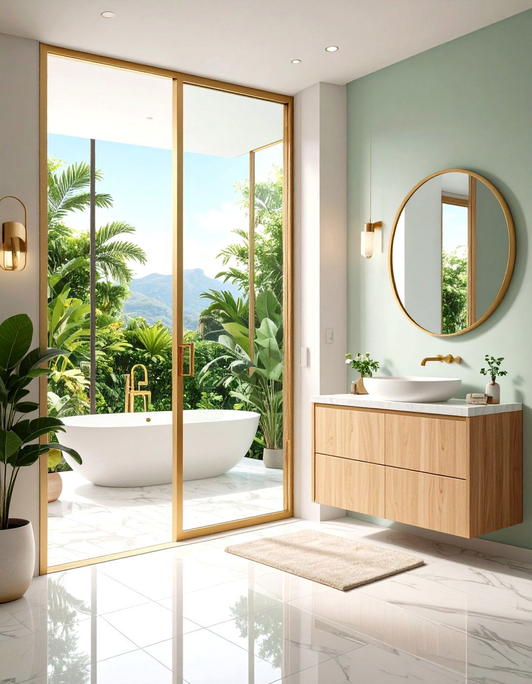 Glass Panel Bathroom Doors - 24 Bathroom Door Ideas