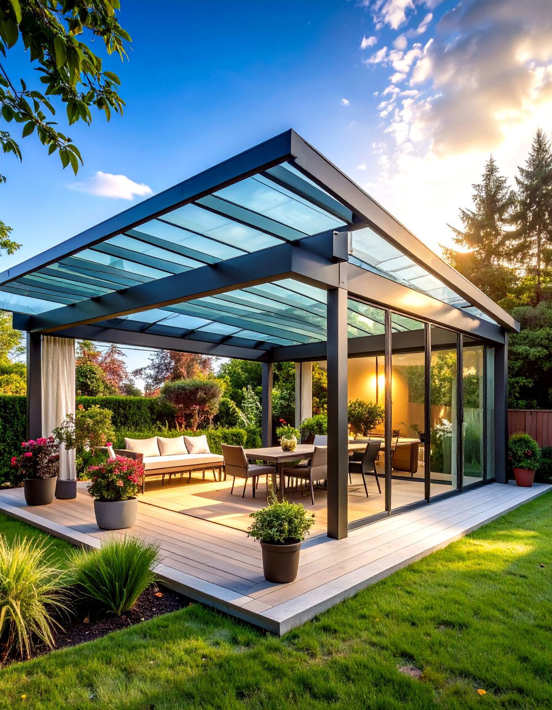 Glass Panel Roof Systems - 24 Pergola Cover Ideas