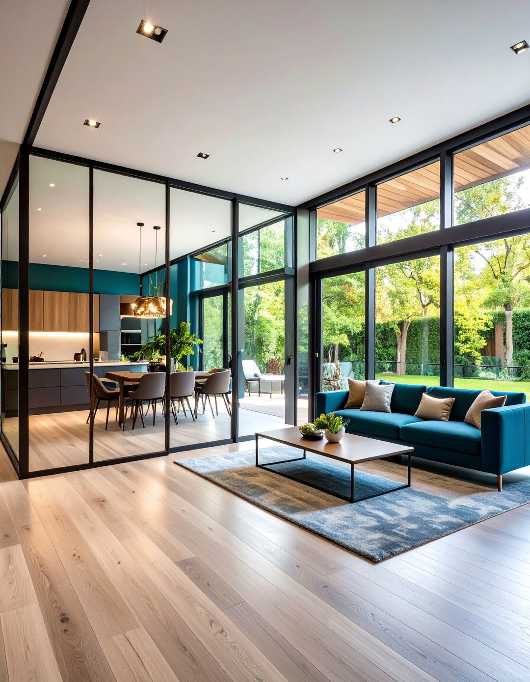 Glass Partition Loft Separation - 24 Loft Ideas