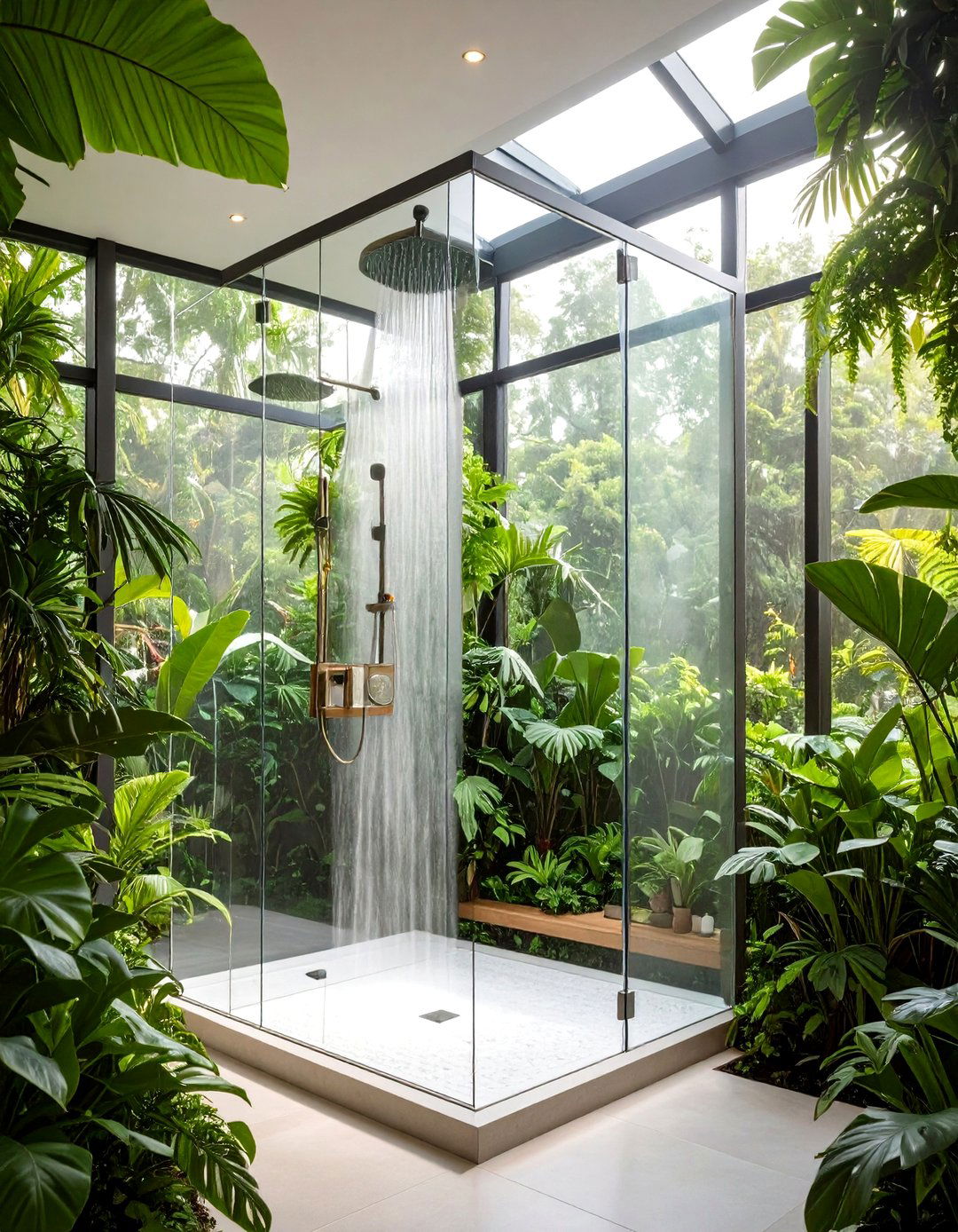 Glass Shower Greenhouse - 24 Greenhouse Bathroom Ideas