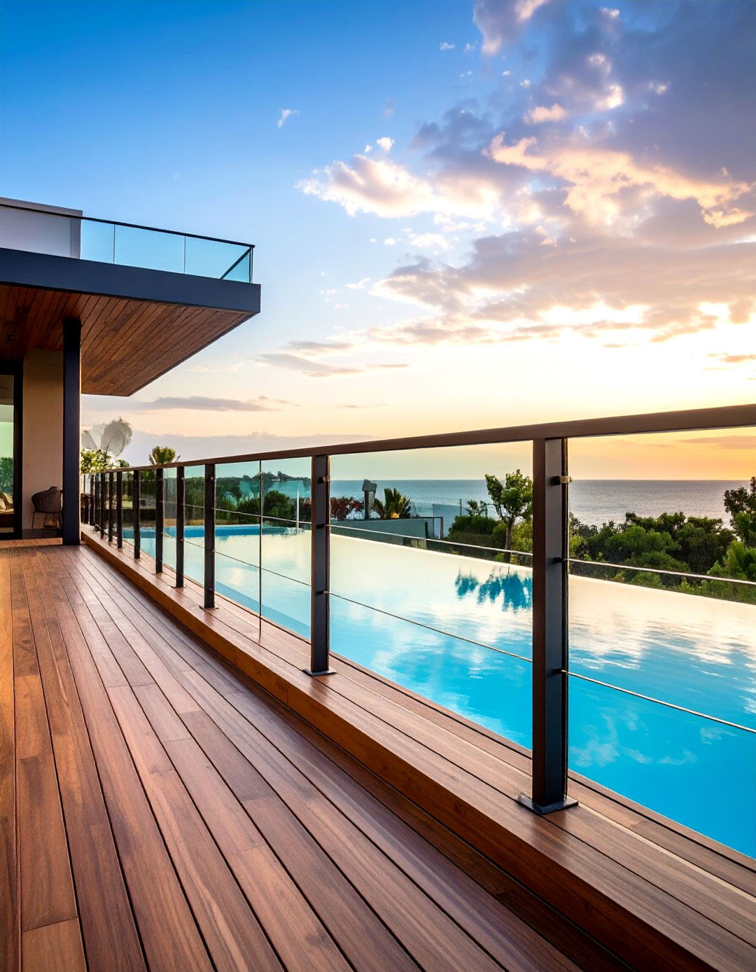Glass Slat Pool Deck Railings - 24 Pool Deck Railing Ideas