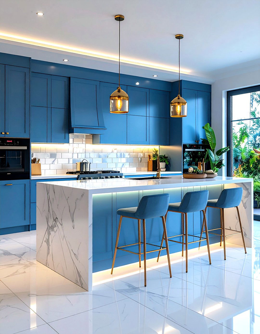 Glass Tile Backsplash Bar Area - 24 Kitchen Bar Ideas