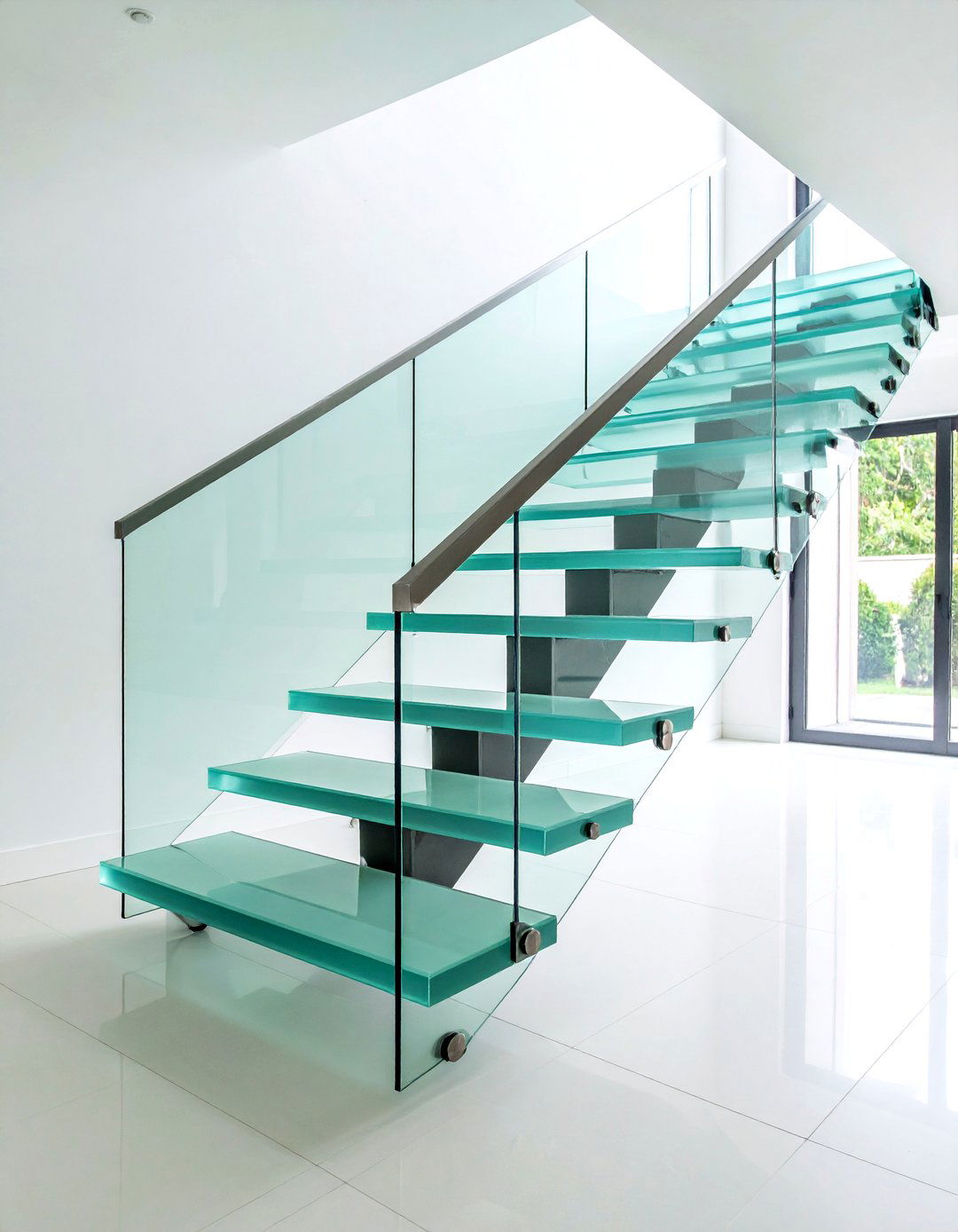 Glass Tread Floating System with Minimal Support - 24 Open Staircase Ideas