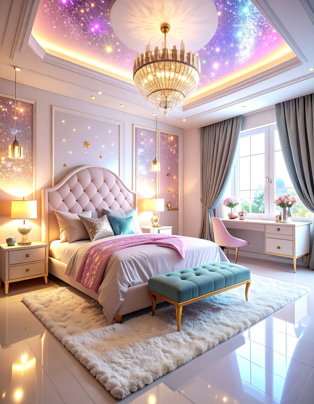 Glitter Unicorn Glamour Room - 24 Unicorn Bedroom Ideas