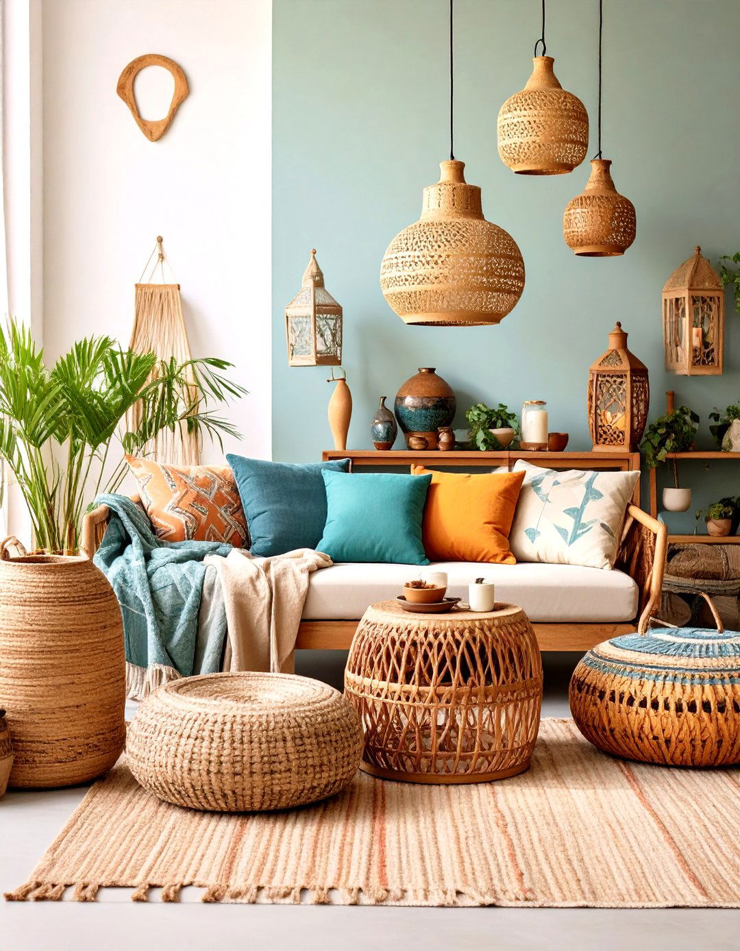 Global Accent Integration - 24 Boho Farmhouse Decor Ideas