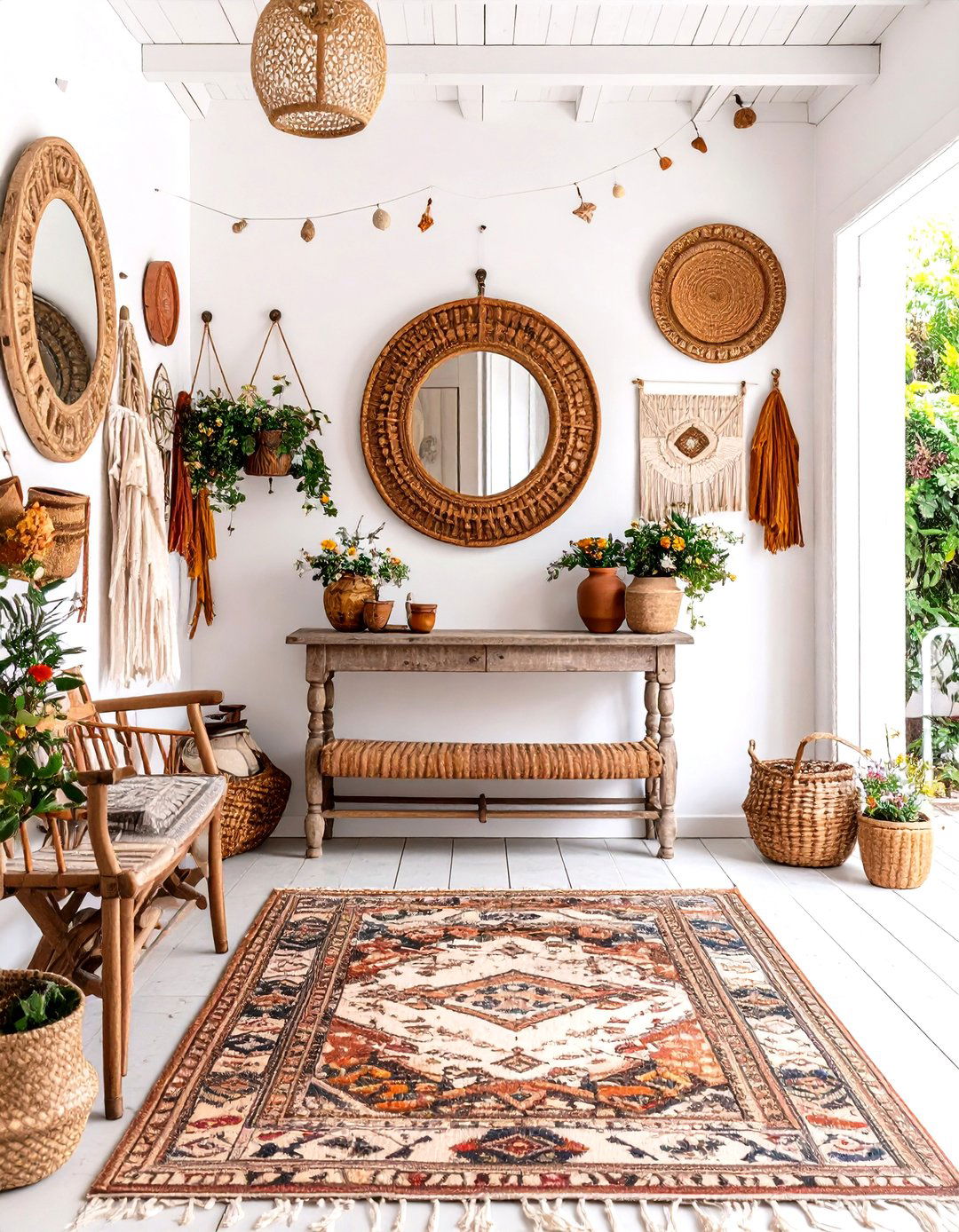 Global Boho Entryway - 24 Boho Room Ideas