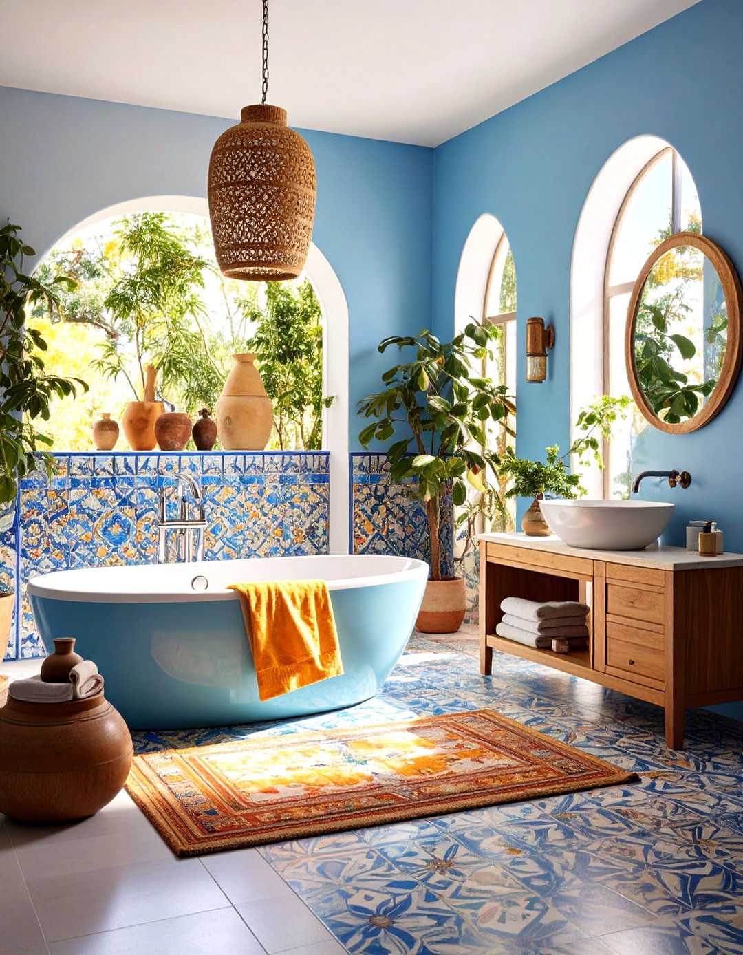 Global Fusion Bathroom Sanctuary - 24 Eclectic Bathroom Ideas