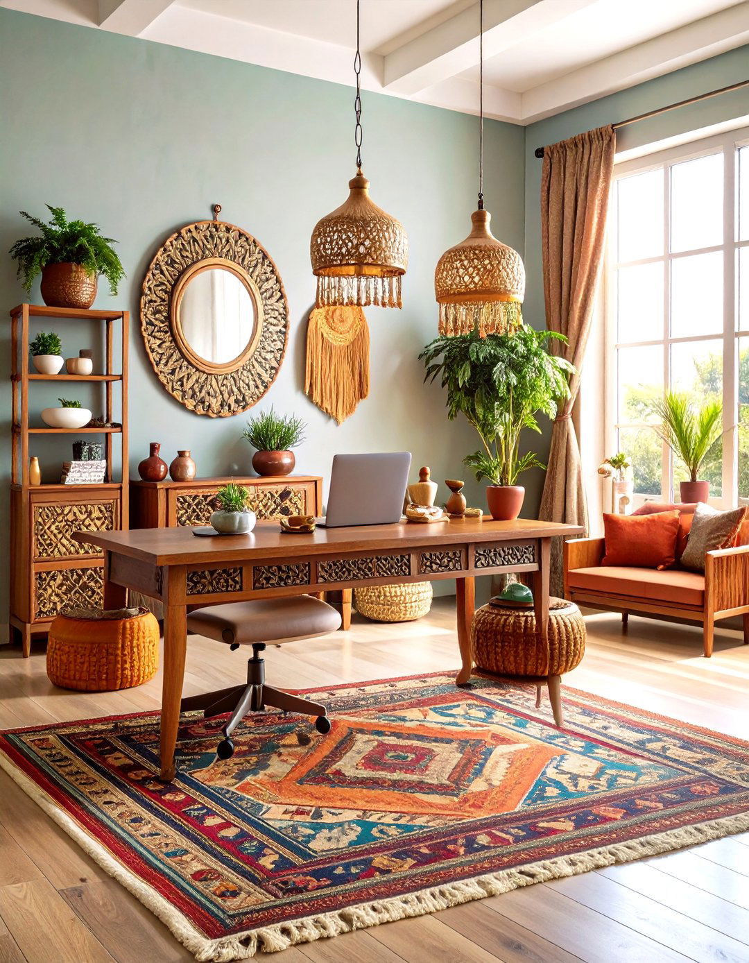 Global Marketplace Office - 24 Bohemian Home Office Ideas