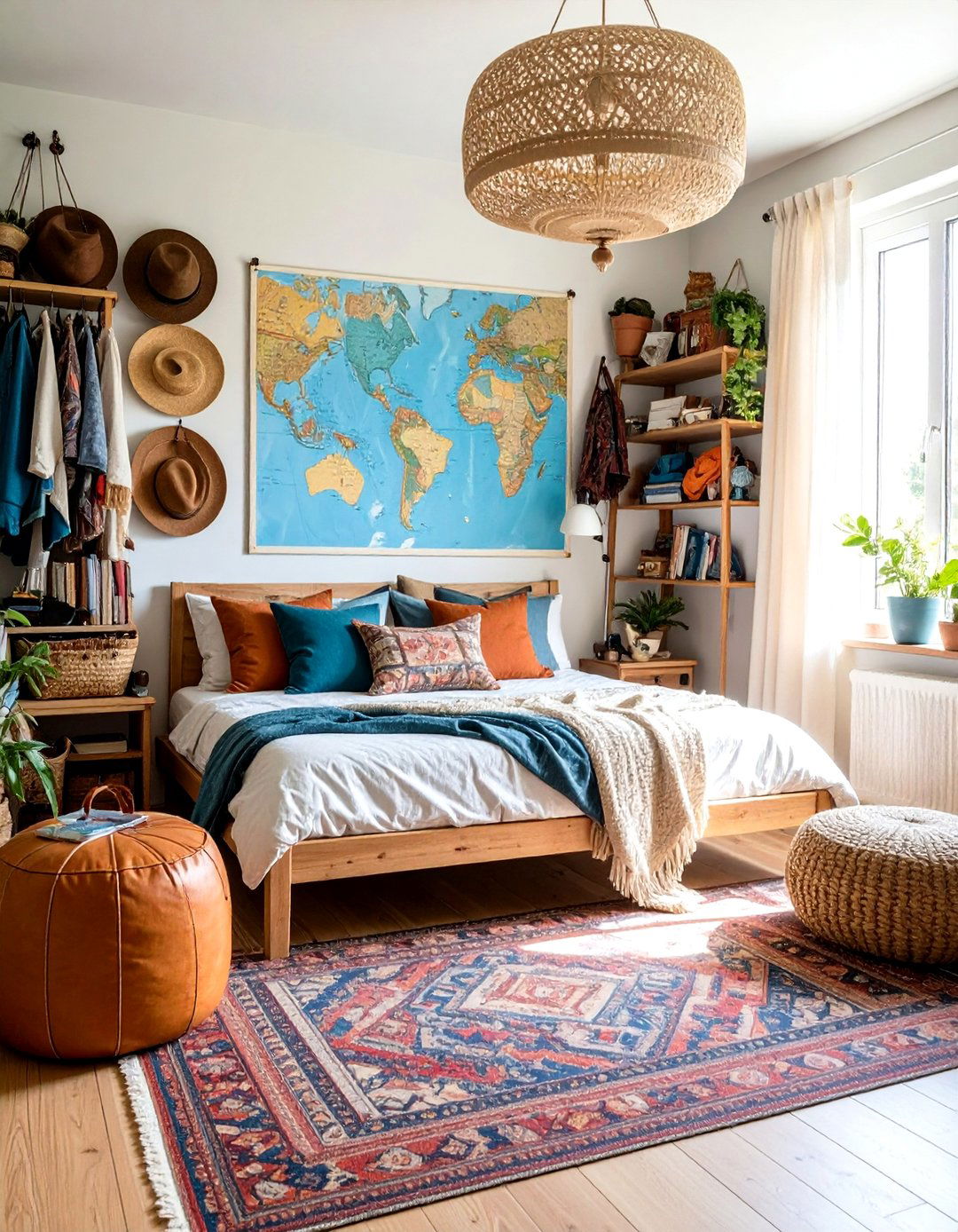 Global Traveler Collection Room - 24 Boho Dorm Room Ideas
