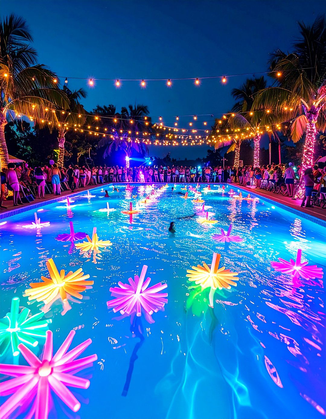 Glow Stick Pool Rave Experience - 24 Pool Party Ideas