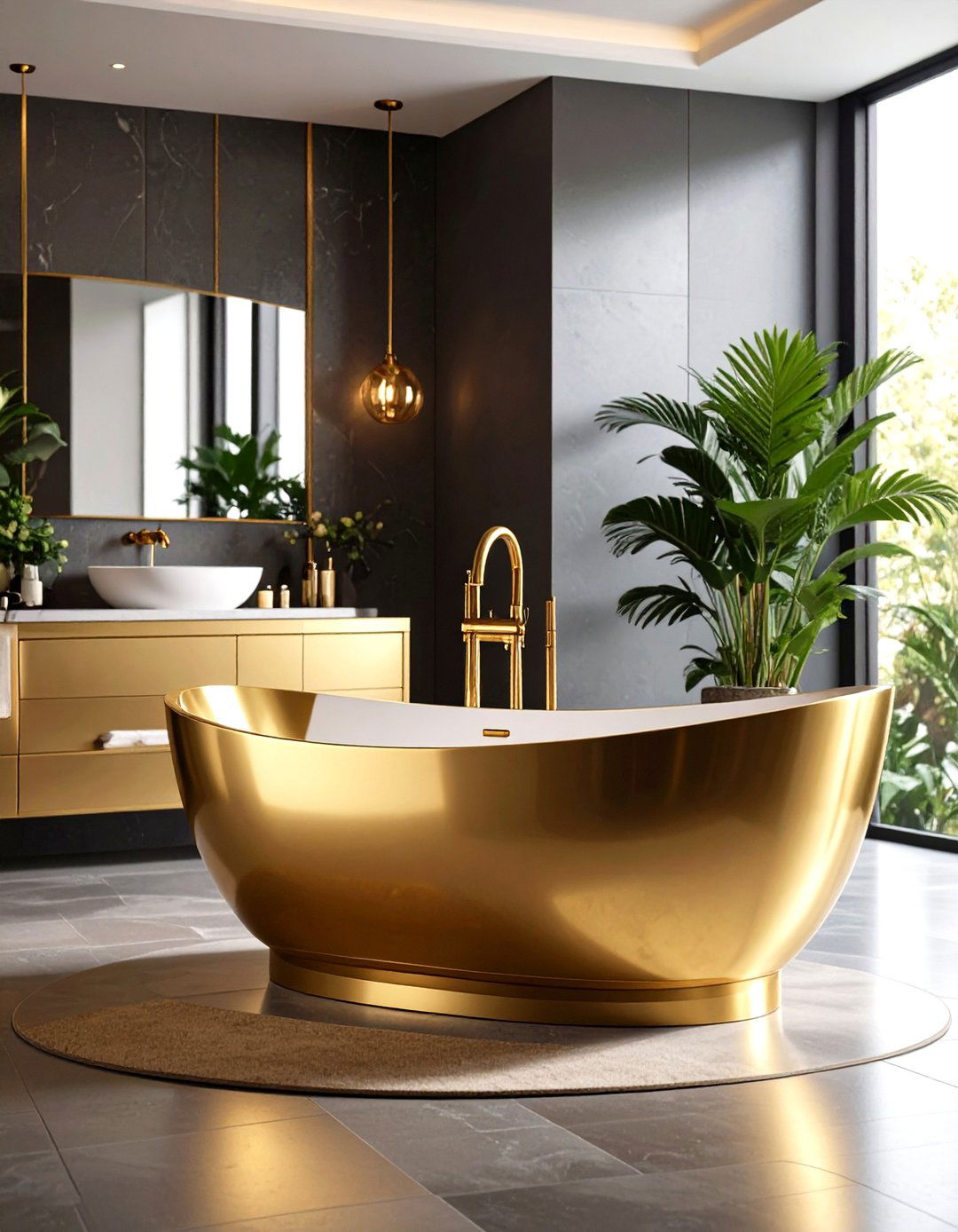 Gold Finished Luxury Bathtub - 24 Bathtub Ideas