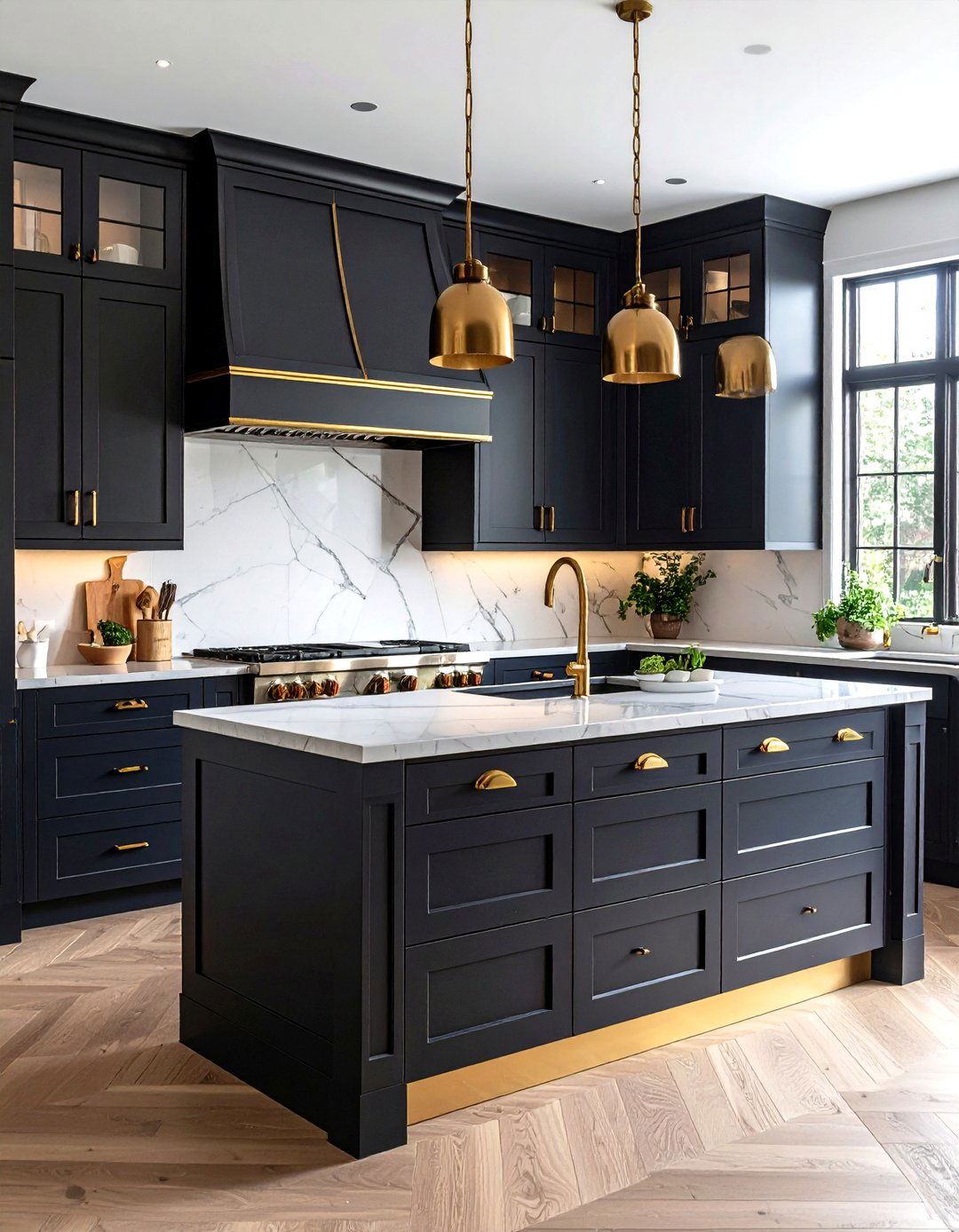 Gold Hardware Dark Cabinets - 24 Dark Wood Kitchen Cabinets