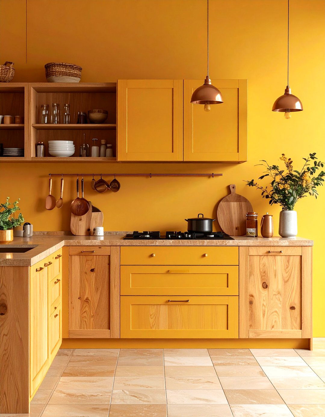 Golden Ochre Kitchen Warmth - 24 Mexican Interior Paint Colors