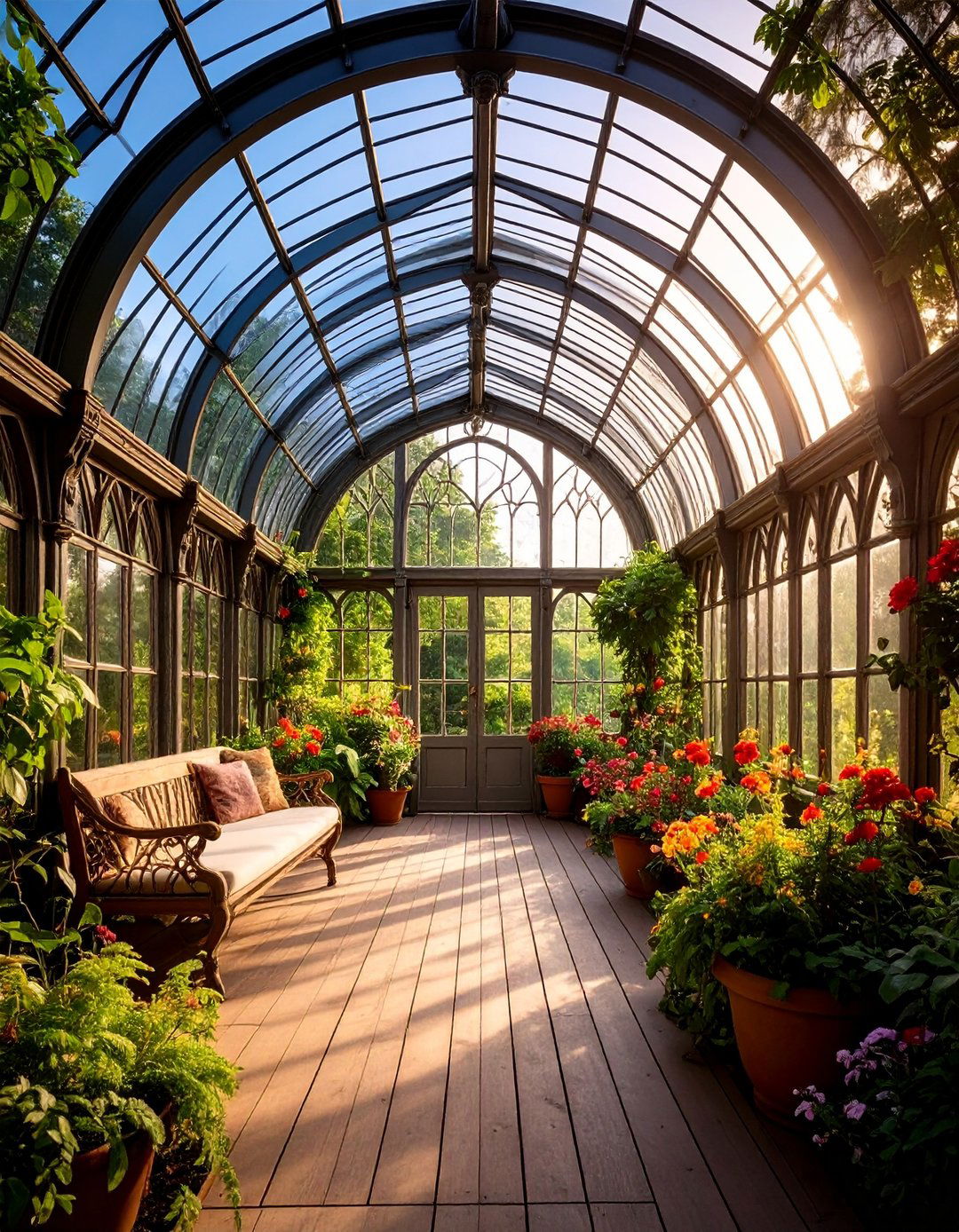 Gothic Arch Porch Greenhouse - 24 Porch Greenhouse Ideas