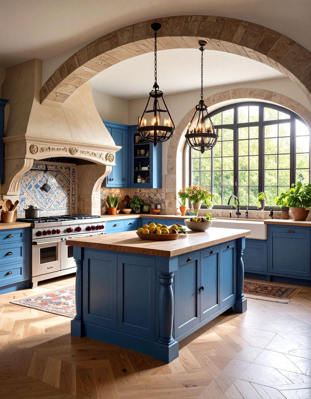Gothic Arched Range Alcove - 24 Tudor Kitchen Ideas