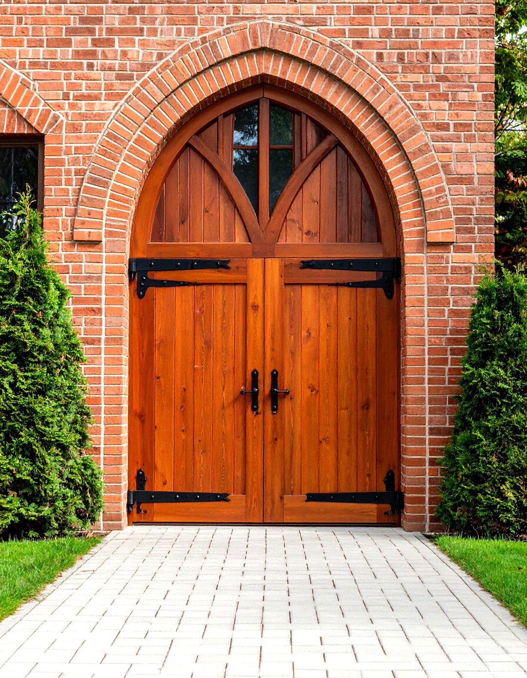 Gothic Barn Door with Track Hardware - 24 Gothic Front Door Ideas