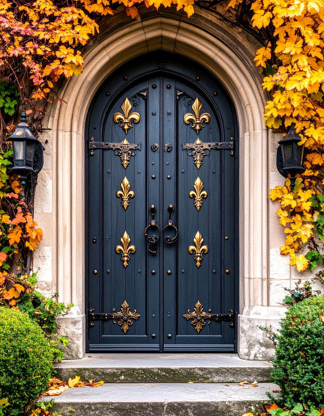 Gothic Door with Medieval Lock Hardware - 24 Gothic Front Door Ideas