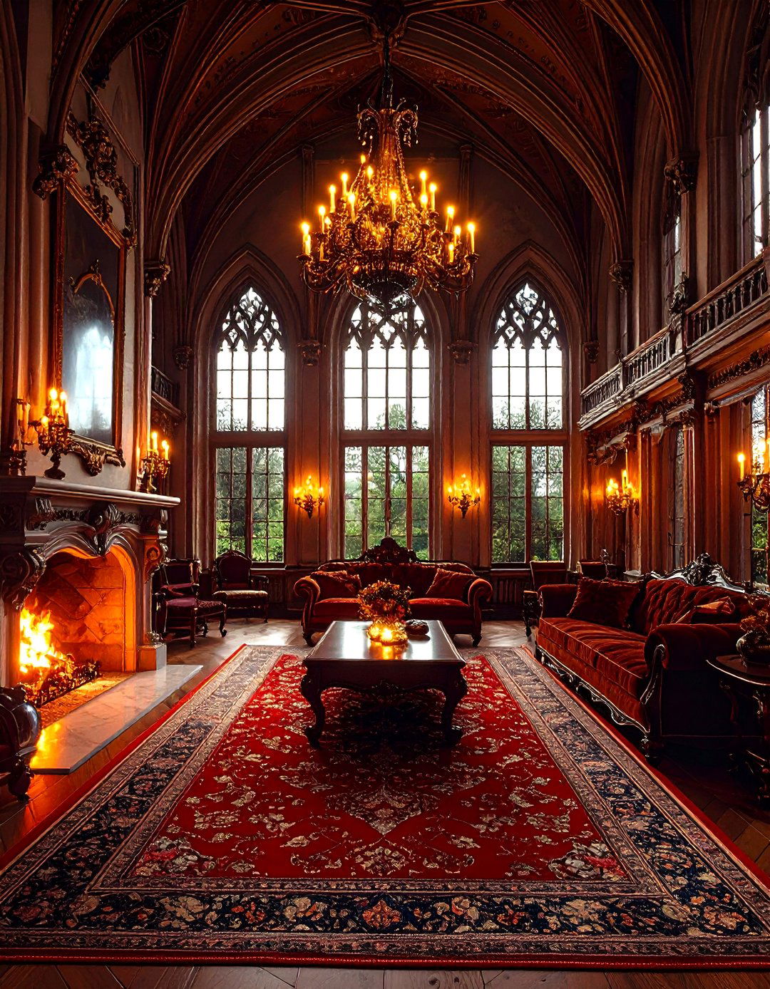 Gothic Mansion Living Room - 24 Gothic Living Room Ideas