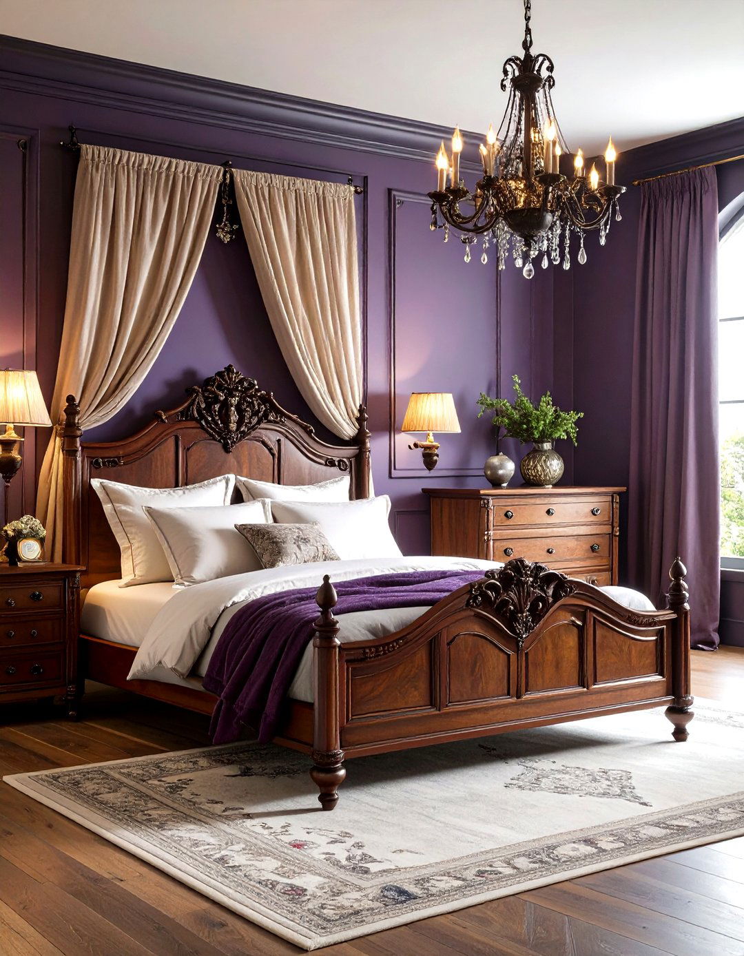 Gothic Revival Dark Wood Bedroom - 24 Dark Wood Bedroom Ideas