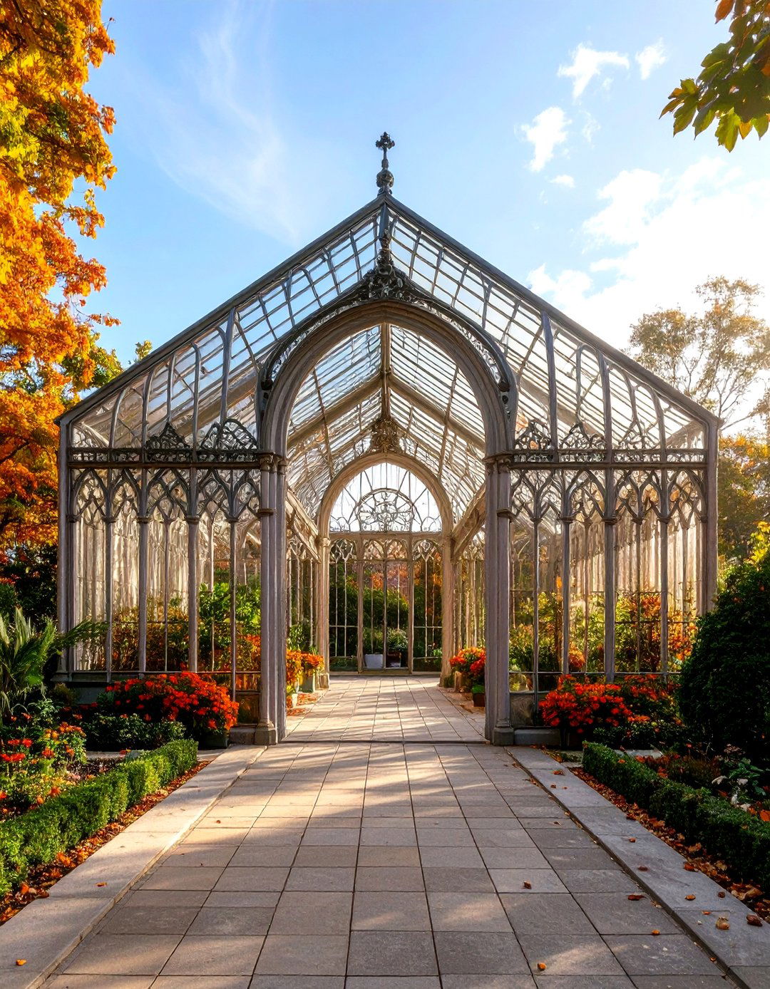 Gothic Revival Glass Conservatory - 24 Glass Porch Design Ideas