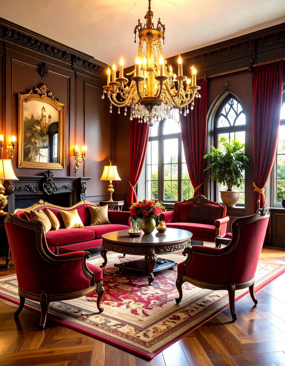 Gothic Revival Mystery - 24 Vintage Living Room Ideas