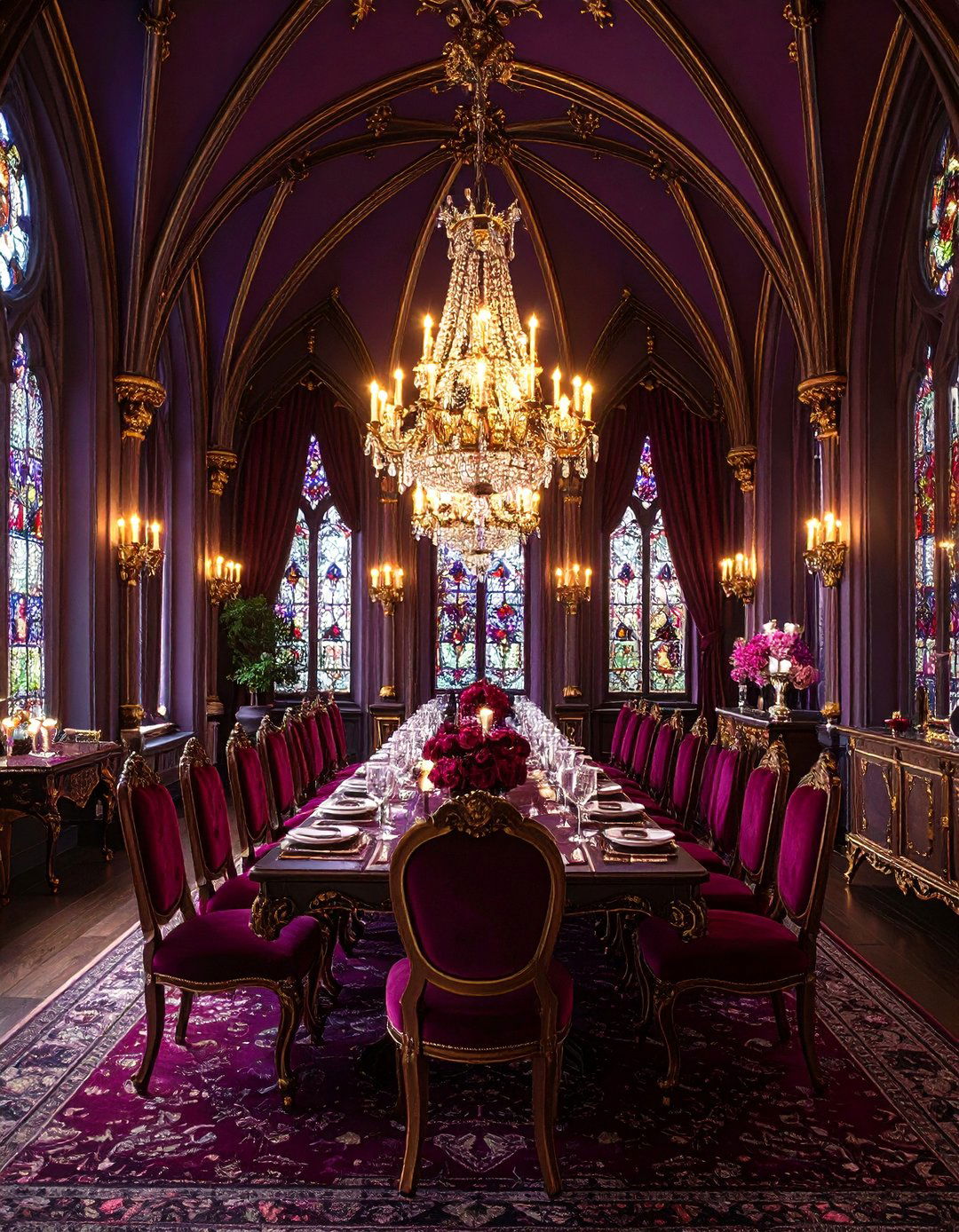 Gothic Romance Dining Room - 24 Colorful Dining Room Ideas