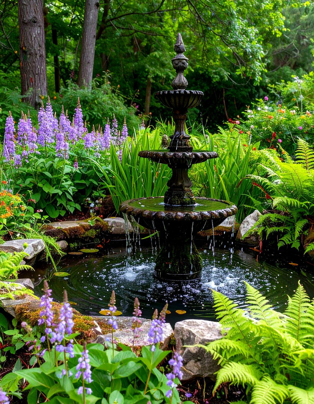 Gothic Stone Water Features - 24 Gothic Garden Ideas
