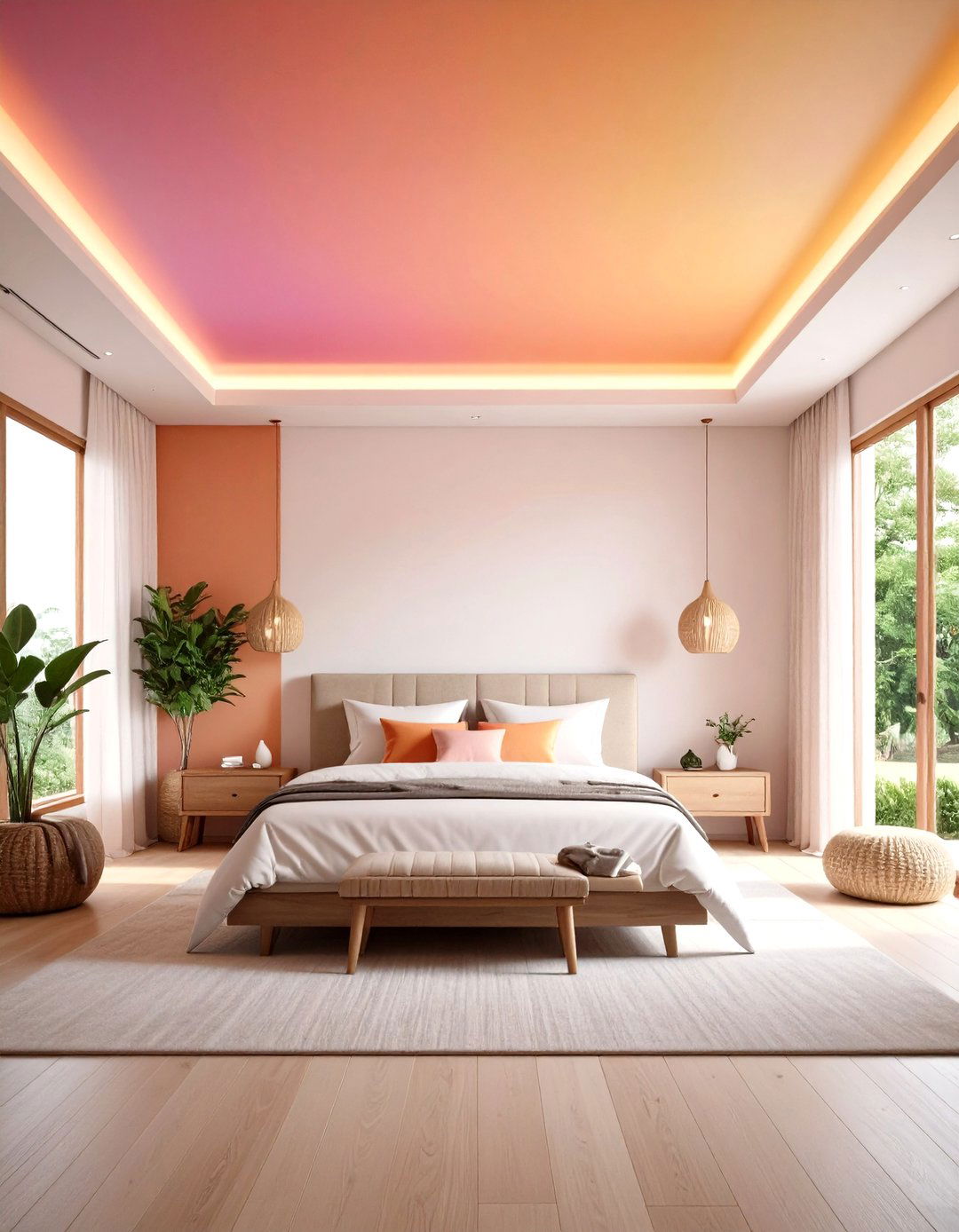 Gradient Color Bedroom Ceiling Design - 24 Pop Ceiling Design Ideas