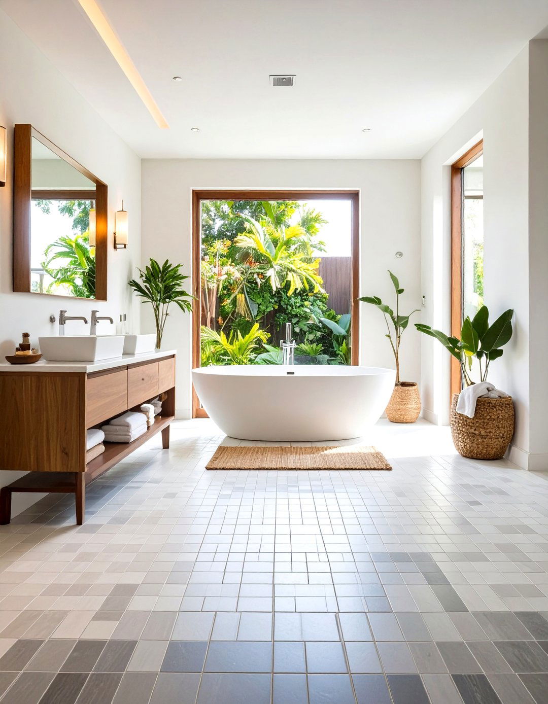 Gradient Color Transition Mosaic Designs - 24 Bathroom Mosaic Floor Tile Ideas