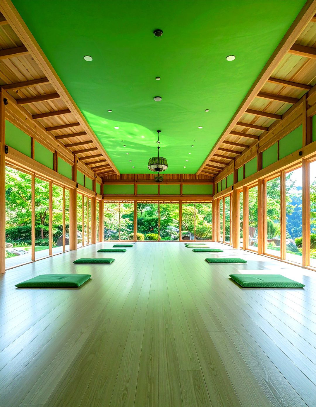 Gradient Green Ceiling Wash - 24 Green Ceiling Ideas