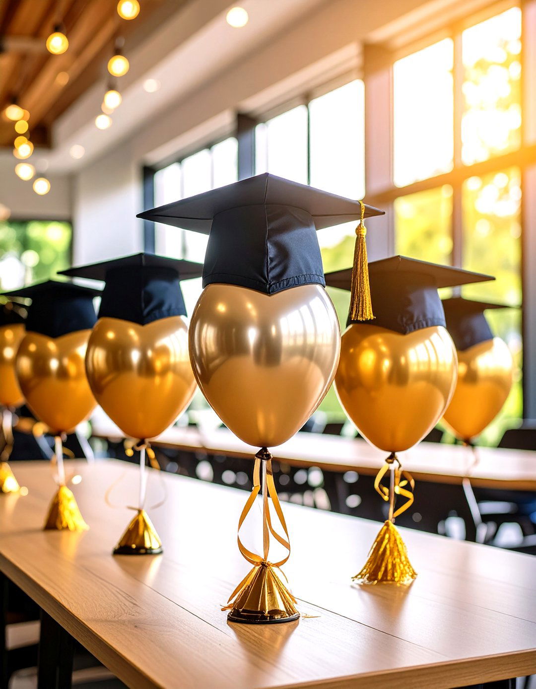 Graduation Cap Balloon Bouquets - 24 Graduation Centerpiece Ideas